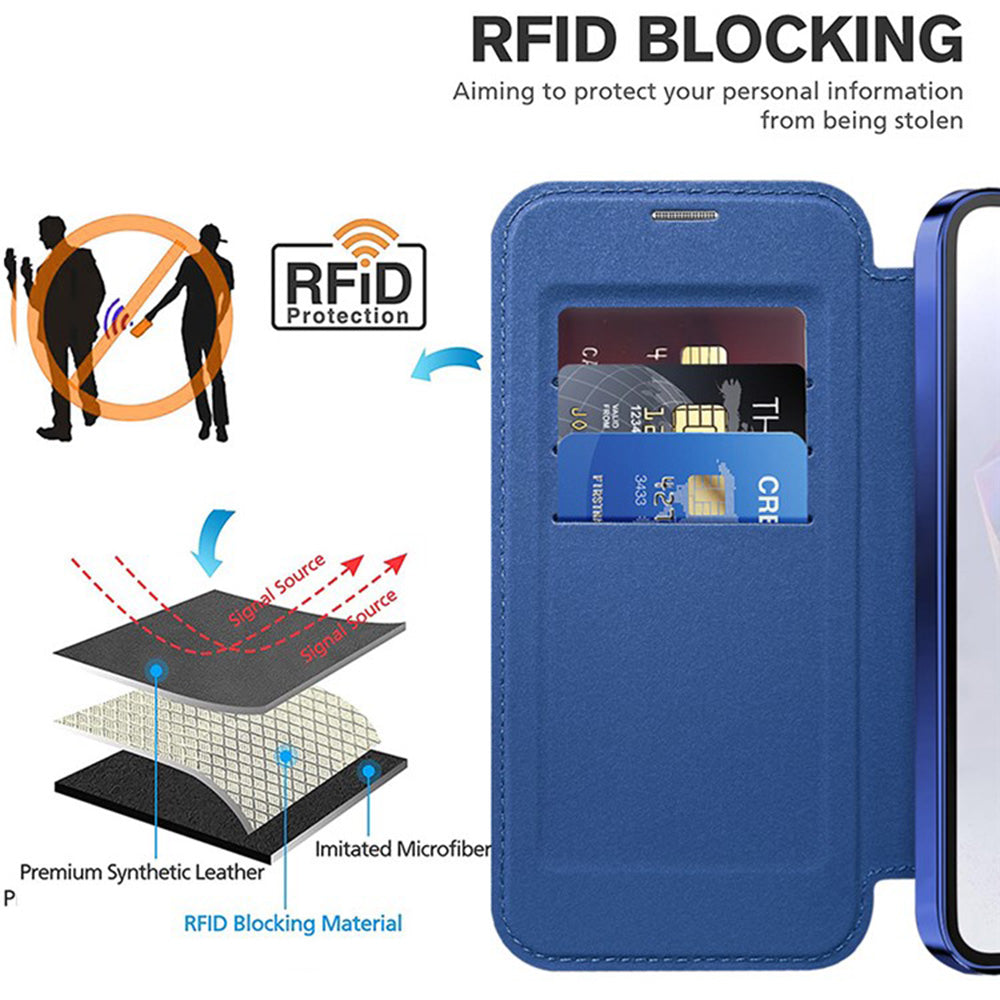 Husa de protectie Techsuit SmartMag Book compatibil cu Samsung Galaxy A36 5G, Albastru