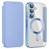 Husa de protectie Techsuit SmartMag Book compatibil cu Samsung Galaxy A36 5G, Albastru Deschis