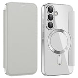 Husa de protectie Techsuit SmartMag Book compatibil cu Samsung Galaxy A36 5G, Gri