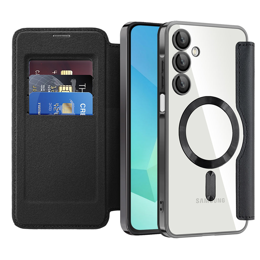 Husa de protectie Techsuit SmartMag Book compatibil cu Samsung Galaxy A16 4G / A16 5G, Negru