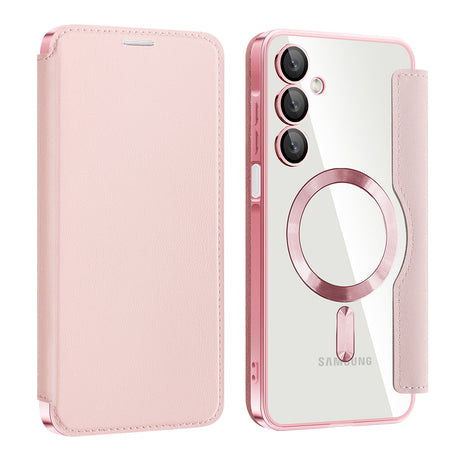 Husa de protectie Techsuit SmartMag Book compatibil cu Samsung Galaxy A16 4G / A16 5G, Roz