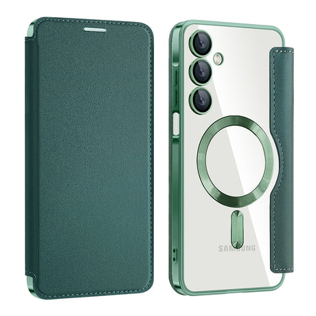 Husa de protectie Techsuit SmartMag Book compatibil cu Samsung Galaxy A16 4G / A16 5G, Verde