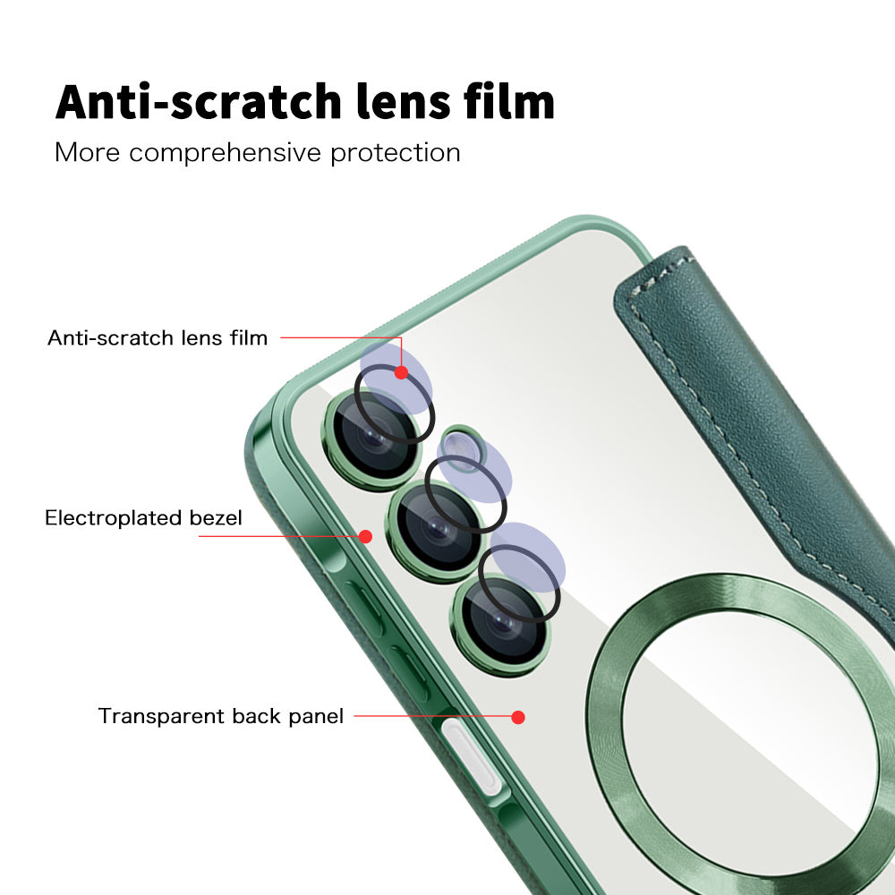 Husa de protectie Techsuit SmartMag Book compatibil cu Samsung Galaxy A16 4G / A16 5G, Verde