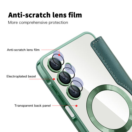 Husa de protectie Techsuit SmartMag Book compatibil cu Samsung Galaxy A16 4G / A16 5G, Verde