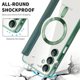 Husa de protectie Techsuit SmartMag Book compatibil cu Samsung Galaxy A16 4G / A16 5G, Verde