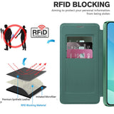 Husa de protectie Techsuit SmartMag Book compatibil cu Samsung Galaxy A16 4G / A16 5G, Verde