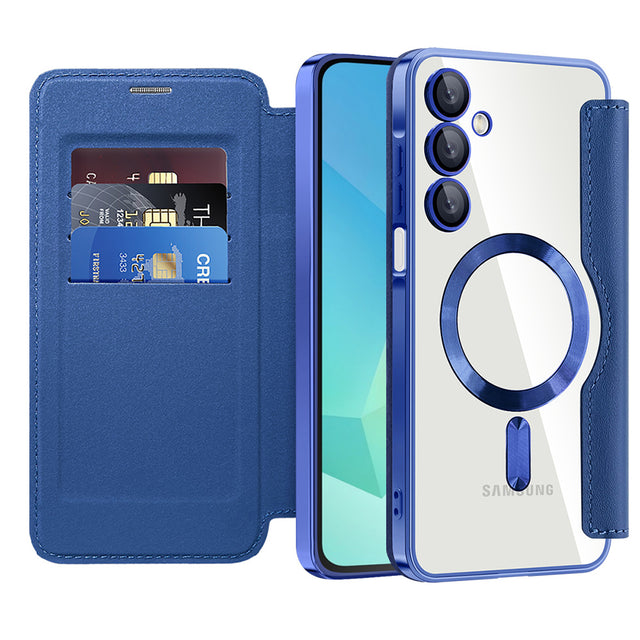Husa de protectie Techsuit SmartMag Book compatibil cu Samsung Galaxy A16 4G / A16 5G, Albastru
