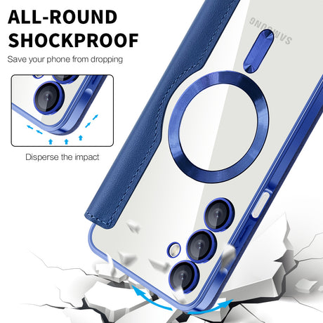 Husa de protectie Techsuit SmartMag Book compatibil cu Samsung Galaxy A16 4G / A16 5G, Albastru