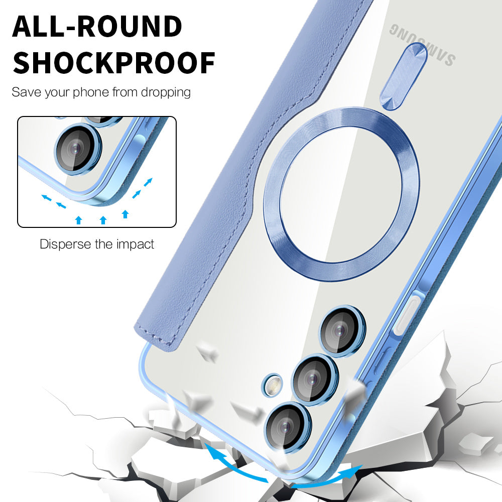 Husa de protectie Techsuit SmartMag Book compatibil cu Samsung Galaxy A16 4G / A16 5G, Albastru Deschis
