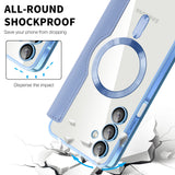 Husa de protectie Techsuit SmartMag Book compatibil cu Samsung Galaxy A16 4G / A16 5G, Albastru Deschis
