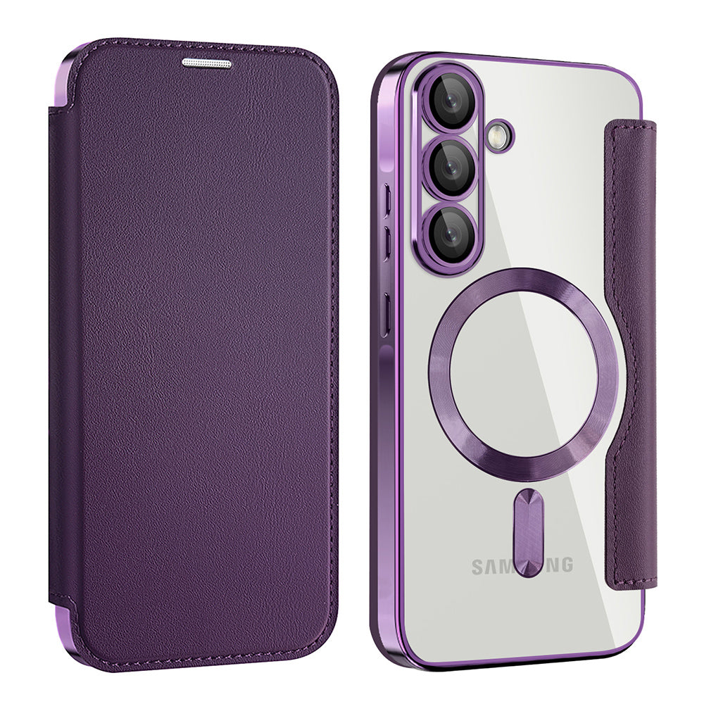 Husa de protectie Techsuit SmartMag Book compatibil cu Samsung Galaxy A56 5G, Mov