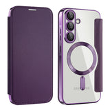 Husa de protectie Techsuit SmartMag Book compatibil cu Samsung Galaxy A56 5G, Mov