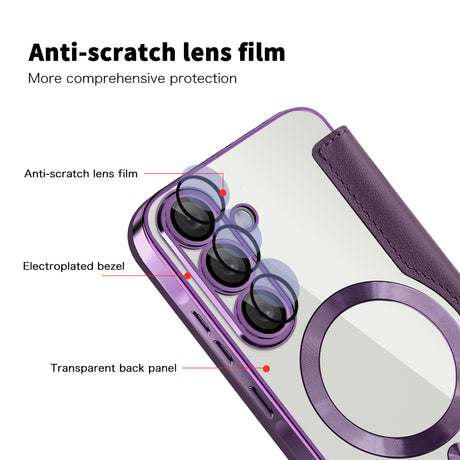 Husa de protectie Techsuit SmartMag Book compatibil cu Samsung Galaxy A56 5G, Mov