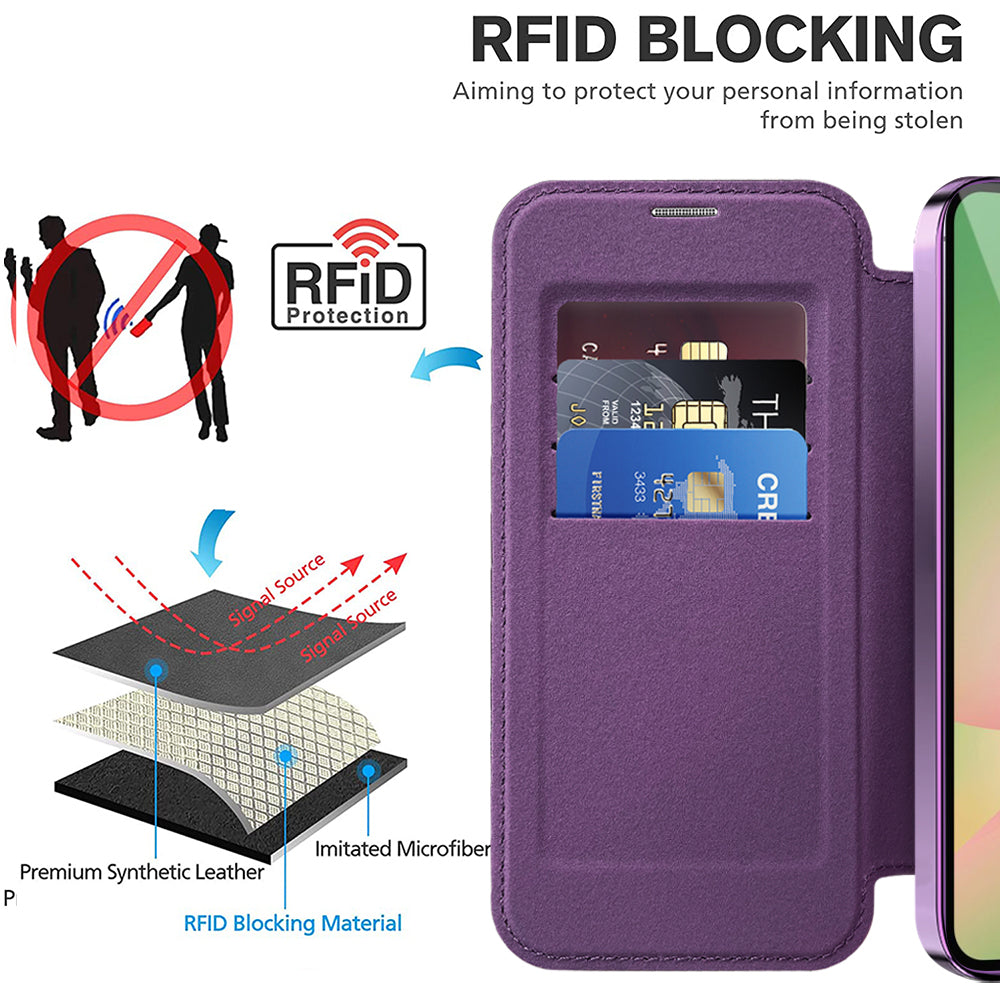 Husa de protectie Techsuit SmartMag Book compatibil cu Samsung Galaxy A56 5G, Mov