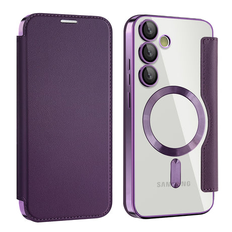 Husa de protectie Techsuit SmartMag Book compatibil cu Samsung Galaxy S24 FE, Mov