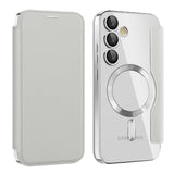 Husa de protectie Techsuit SmartMag Book compatibil cu Samsung Galaxy S24 FE, Gri
