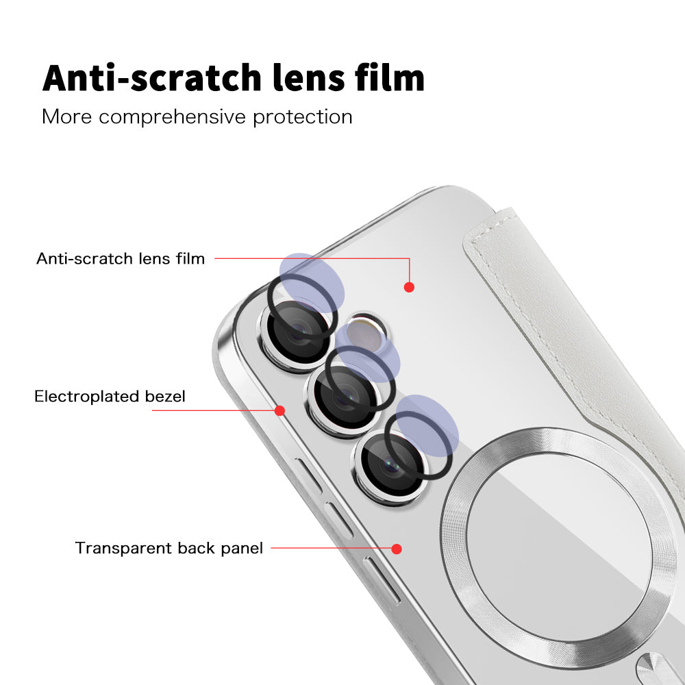 Husa de protectie Techsuit SmartMag Book compatibil cu Samsung Galaxy S24 FE, Gri