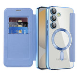 Husa de protectie Techsuit SmartMag Book compatibil cu Samsung Galaxy S24 FE, Albastru Deschis