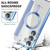 Husa de protectie Techsuit SmartMag Book compatibil cu Samsung Galaxy S24 FE, Albastru Deschis