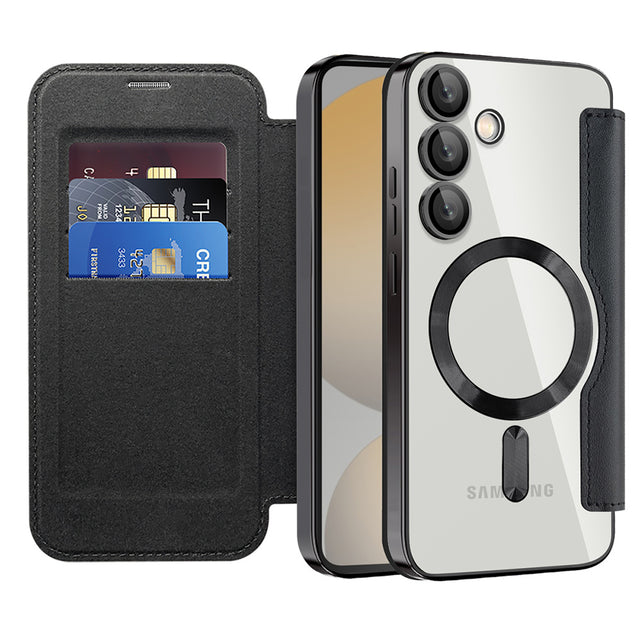 Husa de protectie Techsuit SmartMag Book compatibil cu Samsung Galaxy S24 FE, Negru