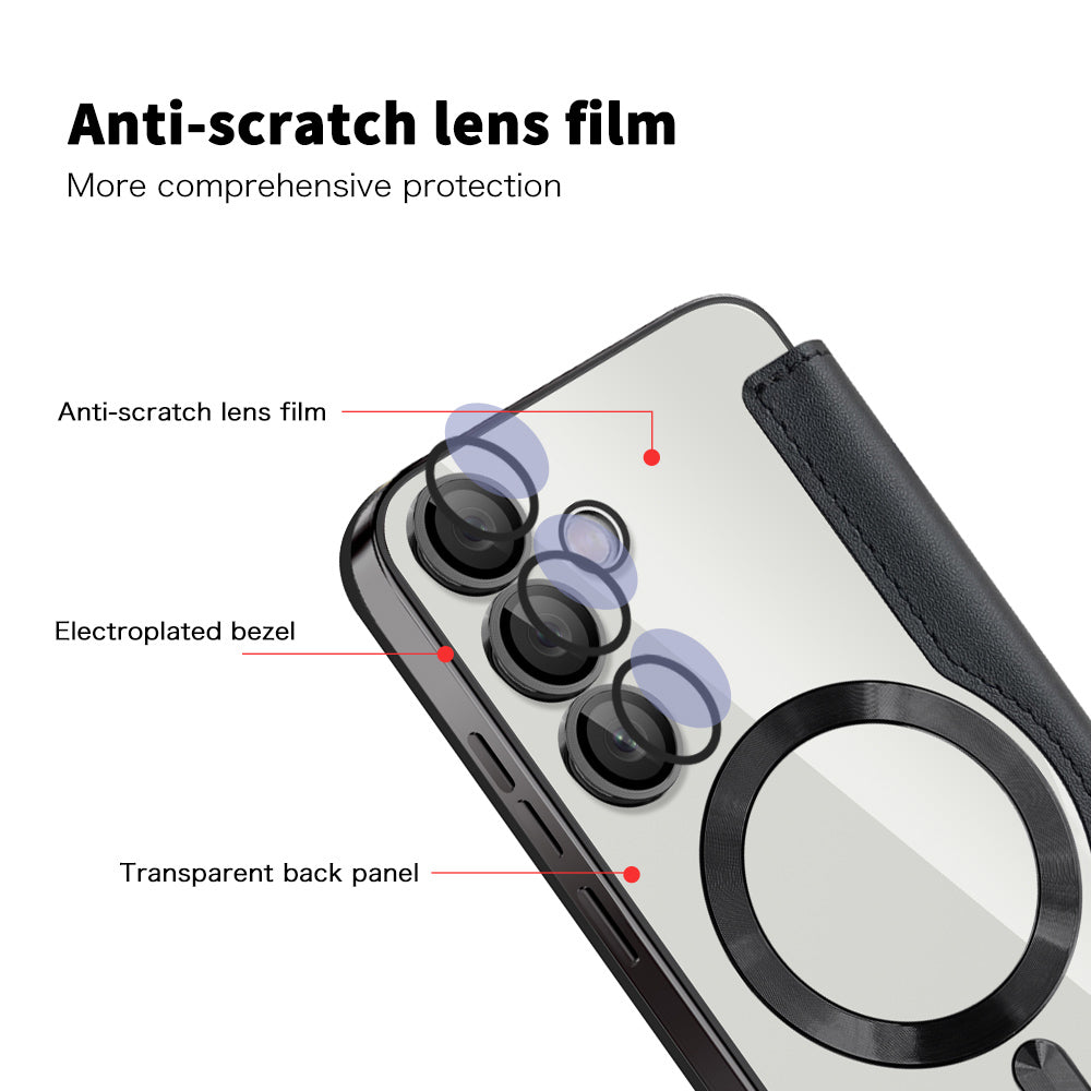 Husa de protectie Techsuit SmartMag Book compatibil cu Samsung Galaxy S24 FE, Negru