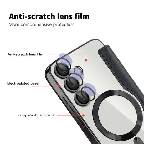 Husa de protectie Techsuit SmartMag Book compatibil cu Samsung Galaxy S24 FE, Negru
