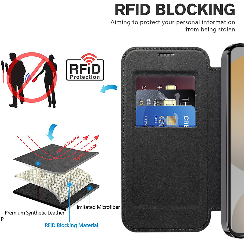 Husa de protectie Techsuit SmartMag Book compatibil cu Samsung Galaxy S24 FE, Negru