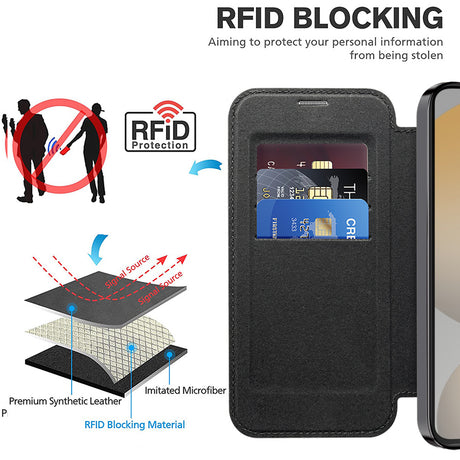 Husa de protectie Techsuit SmartMag Book compatibil cu Samsung Galaxy S24 FE, Negru