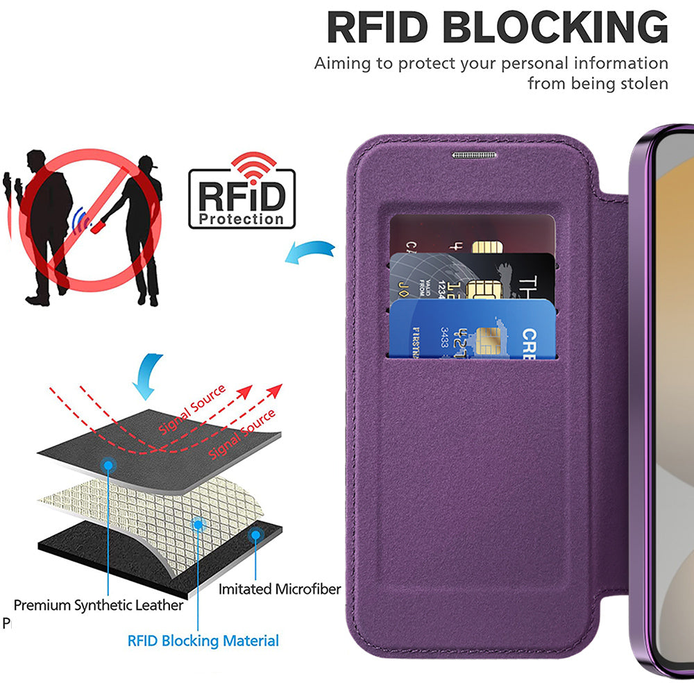 Husa de protectie Techsuit SmartMag Book compatibil cu Samsung Galaxy S23 FE, Mov