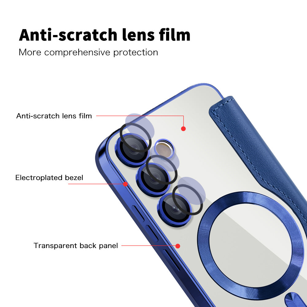 Husa de protectie Techsuit SmartMag Book compatibil cu Samsung Galaxy S23 FE, Albastru