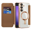 Husa de protectie Techsuit SmartMag Book compatibil cu Samsung Galaxy S23 FE, Maro