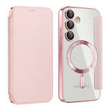 Husa de protectie Techsuit SmartMag Book compatibil cu Samsung Galaxy S23 FE, Roz