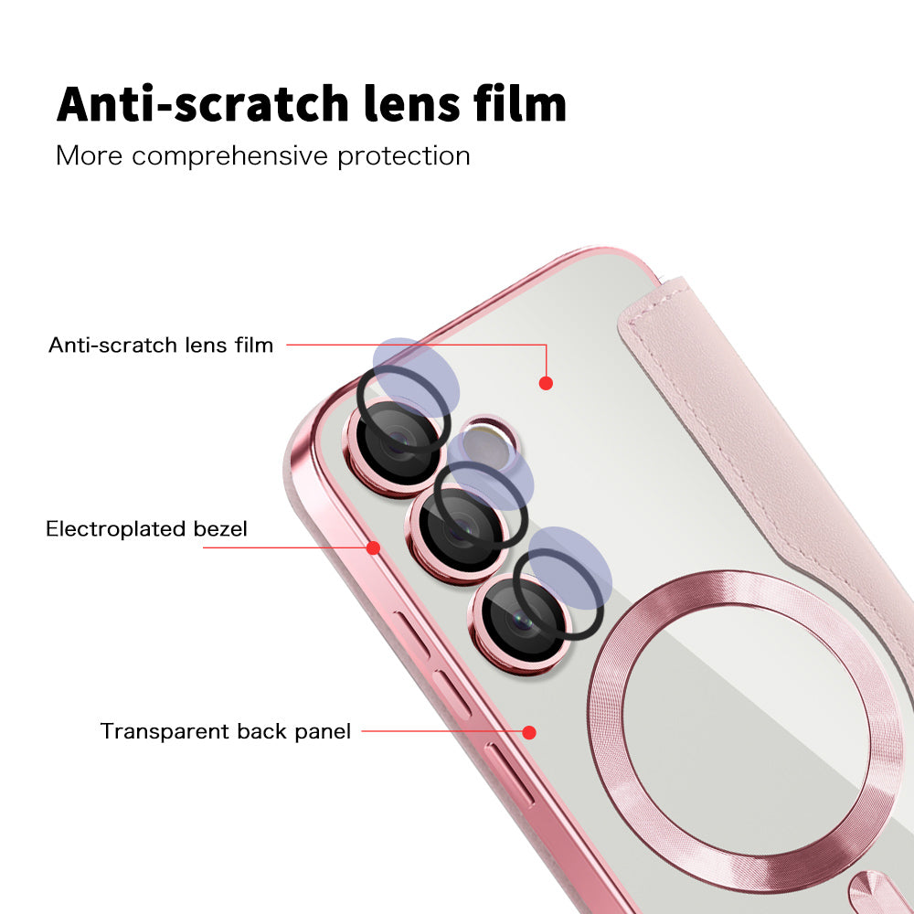 Husa de protectie Techsuit SmartMag Book compatibil cu Samsung Galaxy S23 FE, Roz