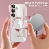 Husa de protectie Techsuit SmartMag Book compatibil cu Samsung Galaxy S23 FE, Roz