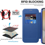 Husa de protectie Techsuit SmartMag Book compatibil cu Samsung Galaxy S23, Albastru