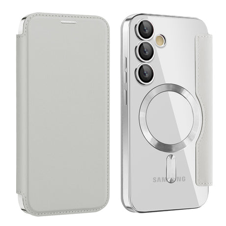 Husa de protectie Techsuit SmartMag Book compatibil cu Samsung Galaxy S23, Gri