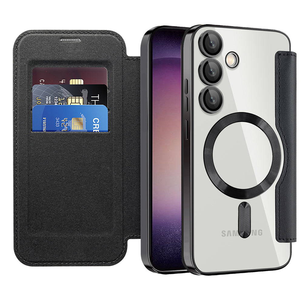 Husa de protectie Techsuit SmartMag Book compatibil cu Samsung Galaxy S23 Plus, Negru