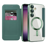 Husa de protectie Techsuit SmartMag Book compatibil cu Samsung Galaxy S23 Plus, Verde