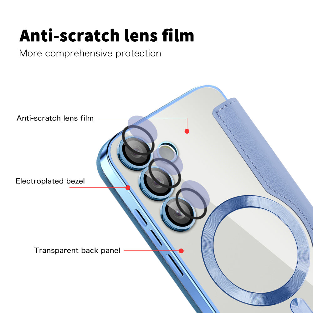 Husa de protectie Techsuit SmartMag Book compatibil cu Samsung Galaxy S23 Plus, Albastru Deschis