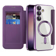 Husa de protectie Techsuit SmartMag Book compatibil cu Samsung Galaxy S23 Plus, Mov