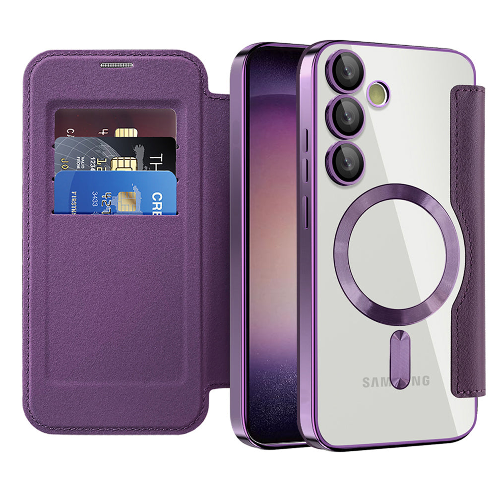 Husa de protectie Techsuit SmartMag Book compatibil cu Samsung Galaxy S23 Plus, Mov