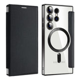 Husa de protectie Techsuit SmartMag Book compatibil cu Samsung Galaxy S23 Ultra, Negru