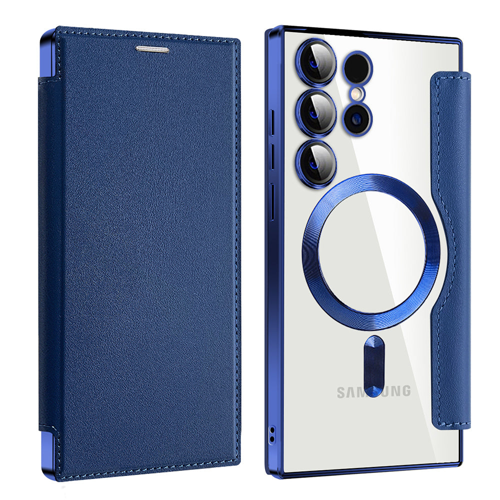 Husa de protectie Techsuit SmartMag Book compatibil cu Samsung Galaxy S23 Ultra, Albastru