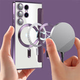 Husa de protectie Techsuit SmartMag Book compatibil cu Samsung Galaxy S23 Ultra, Albastru Deschis