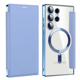 Husa de protectie Techsuit SmartMag Book compatibil cu Samsung Galaxy S23 Ultra, Albastru Deschis