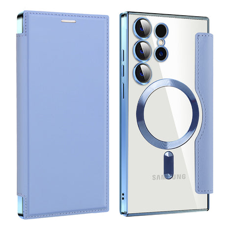 Husa de protectie Techsuit SmartMag Book compatibil cu Samsung Galaxy S23 Ultra, Albastru Deschis