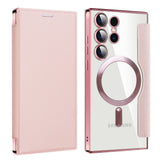 Husa de protectie Techsuit SmartMag Book compatibil cu Samsung Galaxy S24 Ultra, Roz
