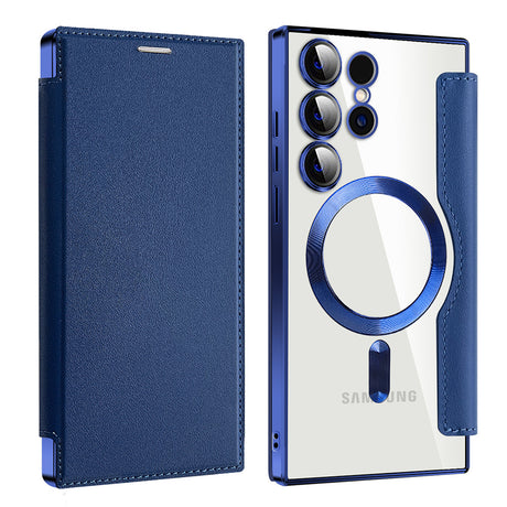 Husa de protectie Techsuit SmartMag Book compatibil cu Samsung Galaxy S24 Ultra, Albastru