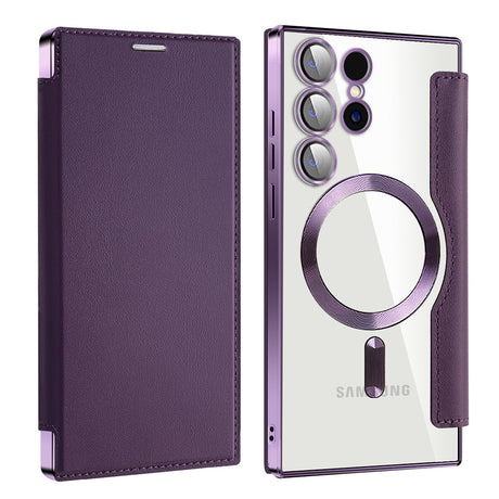 Husa de protectie Techsuit SmartMag Book compatibil cu Samsung Galaxy S24 Ultra, Mov