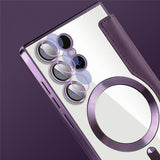 Husa de protectie Techsuit SmartMag Book compatibil cu Samsung Galaxy S24 Ultra, Mov